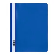 Папка-скоросшиватель пластик. СТАММ А4, 120мкм, синяя с прозр. верхом 355668