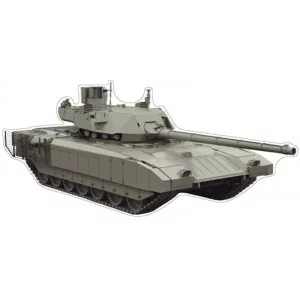Плакат вырубной А3. Военная техника. Танк Т-14 Армата. Двухсторонний - группа техника 00-00018683 Ф-15705 4630112040555