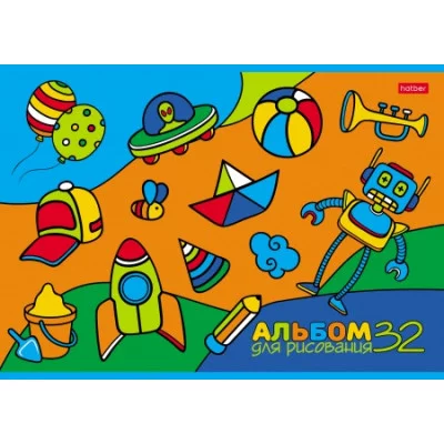 АЛЬБОМ для рисования 32л А4ф на скобе серия -Для мальчиков- 067294 Аль3424