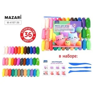 Суперлёгкий пластилин (масса д/лепки), 36 цветов по 12г M-4197-36