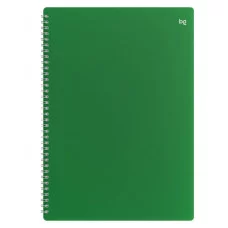 Тетрадь 48л., А4 клетка на гребне BG "Base", пластиковая обложка, зеленый 378832