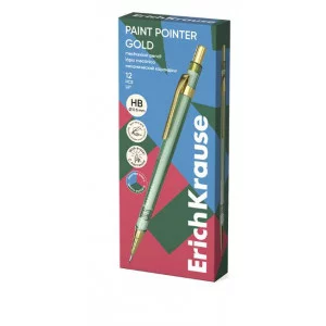Карандаш механический ErichKrause Paint Pointer Gold 0.5 мм, с ластиком, НВ 62780