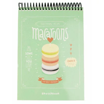 Скетчбук А5, 64л, ПИРОЖНОЕ С СЕРДЕЧКОМ(64-1385),на спирали, жесткая подллжка, обл.-целлюлозн. карт