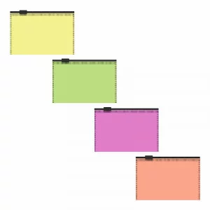 Zip-пакет пластиковый ErichKrause Fizzy Neon, Card Size, полупрозрачный, ассорти 54972