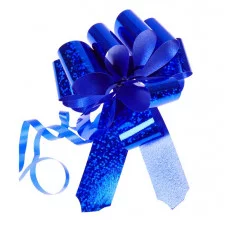 Бант-шар Голография (2,3 см.) 1шт синий БЛ-8011