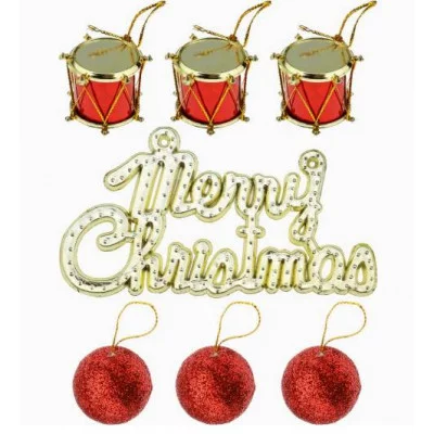 Набор новогодних украшений 3 см Чудесный Новый год красный 13 шт. НУ-4416