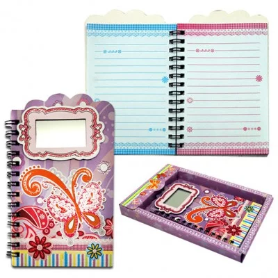 Блокнот А6 50л Бабочки на гребне, в коробке, ассорти 6954 J.Otten 188202