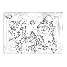 Коврик-раскраска маленький Возвращение блудного попугая 48*3 12044