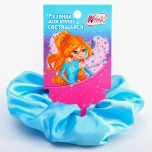 Светящаяся резинка для волос, голубая, WINX 6259403