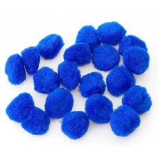 Набор помпонов для творчества 25 мм, 20 шт, цвет синий. 8000021