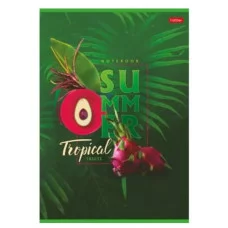 Тетрадь 80л А4ф клетка на скобе  серия  -Тропическое лето- ТК8209