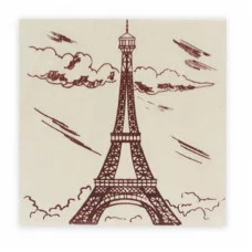 Заготовка деревянная для выжигания. 15х15 см. ПАРИЖ. ЭЙФЕЛЕВА БАШНЯ (Арт. НР-8359)