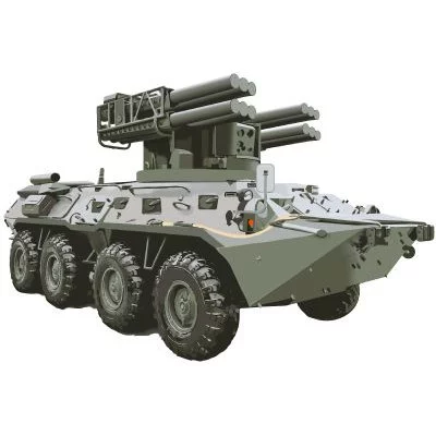 Плакат вырубной А3. Военная техника. ЗРК Сосна. Двухсторонний - группа техника 00-00018454 Ф-15585 4630112038446