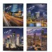 Тетрадь 36 л., А5, клетка, Alingar "Night city ", скрепка, второй блок 60г/м2,  мелованный картон