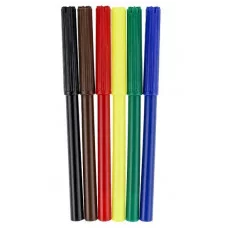 Фломастеры с вентилир колпачком 6цв. МИЛИТАРИ (ФВ-2566) в картон.коробке, ФВ-2566