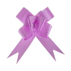 Бант-бабочка с принтом Горошек, 3 см, розовый БЛ-6500