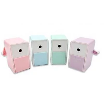 Точилка механическая DK-152 "Прямоугольная" 9х4,5х8см, 1 режим, пластик, с накопителем, цвета ассорти, в уп ПВХ LH0077    333399