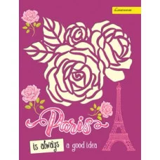БЛОКНОТ А6 40л. на цвет. спирали ПАРИЖСКИЕ РОЗЫ Б40-2364