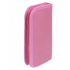 Пенал 1-секц, средний РОЗОВЫЙ  (ПН-3592) 190х90, принт. ткань "капля"