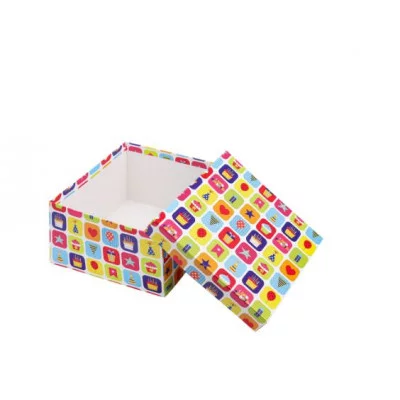 Коробка квадратная подарочная 1 шт Вечеринка 18 х 18 х 9 см РазборПП-4537