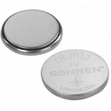 Батарейки литиевые SONNEN Lithium CR2032, "таблетки, дисковые, кнопочные", КОМПЛЕКТ 10 шт., блистер, 457143