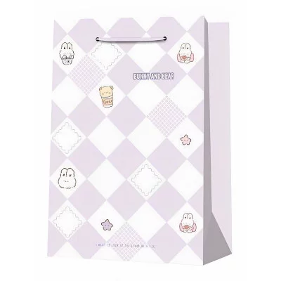 Dream cards Пакет подарочный с мат.лам. 26х32х10 см(размер L)Лучшие друзья,фиолетовый,210 г.ПКП-6593