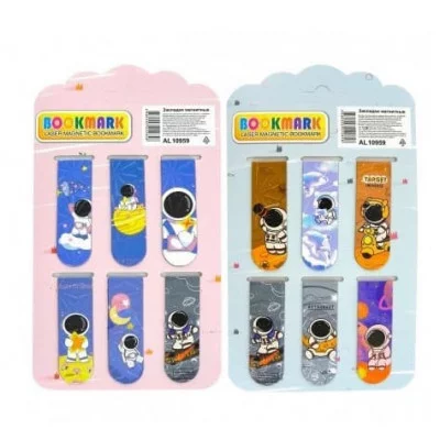 Набор магнитных закладок, Alingar, 120х20 мм, "Космос", 6шт. европодвес AL10959
