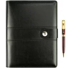 Набор подарочный: Ежедневник на кольцах А5 + ручка (чёрный) DV-6753BK