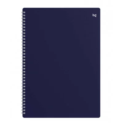 Тетрадь 48л., А4 клетка на гребне BG "Base", пластиковая обложка, синий 378831