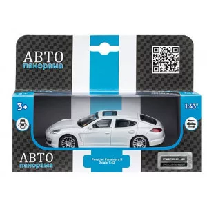 ТМ "Автопанорама" Машинка металлическая 1:43 Porsche Panamera S, белый, откр. двери, инерция, в/к 17,5*12,5*6,5 см JB1251255