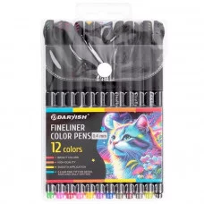 Маркеры-линеры для скетчинга 12 цветов DV-14314-12