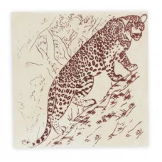 Заготовка деревянная для выжигания. 15х15 см. ЛЕОПАРД (Арт. НР-8351) 15В7
