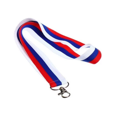 Лента для бейджа ширина-24мм,длина-80см с карабином ТРИКОЛОР Calligrata 10115061