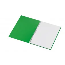 Тетрадь 48л., А4 клетка на гребне BG "Base", пластиковая обложка, зеленый 378832