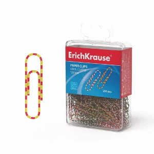 Скрепки металлические с виниловым покрытием ErichKrause Zebra, 28мм, ассорти 19745