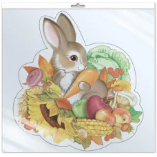 Плакат вырубной А4. Зайчик в дарах осени Сфера 465011815 ФМ1-12868