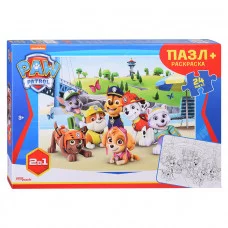 Пазлы maxi 24 + раскраска "Щенячий патруль" (Никелодеон) 66007