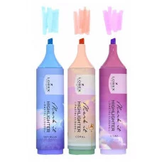 Набор текст.марк. LOREX Mark it PASTEL CLOUDS 1-5 мм ассорти пастель скошенный принт на корпусе 3 шт пласт. упак. 229749