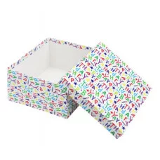 Коробка квадратная подарочная 1 шт Буквы 21,5 х 21,5 х 11 см РазборПП-4538