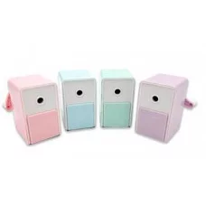 Точилка механическая DK-152 "Прямоугольная" 9х4,5х8см, 1 режим, пластик, с накопителем, цвета ассорти, в уп ПВХ LH0077    333399