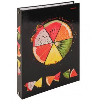 Тетрадь КЛЕТКА 80л. ФРУКТОВЫЙ КОЛЛАЖ (80-2295) (на кольцах) 80-2295