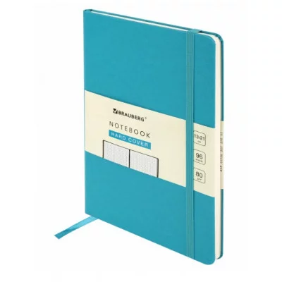 Блокнот А5 130х210 мм BRAUBERG ULTRA, балакрон, 80 г/м2, 96 л. в точку, бирюзовый, 113043