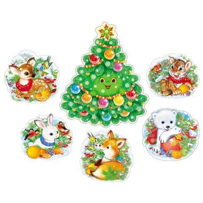 Комплект для оформления интерьера. Новогодняя Лесная сказка! Сфера КБ-12967