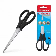 Ножницы ErichKrause EasyCut, 17см, черный  14861