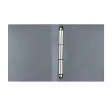 Папка на 4 кольцах СТАММ А4, 40мм, 500мкм, пластик, серая 355632