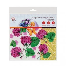 Салфетка для декупажа 1шт артформат цветы риасцветки в ассортименте Разбор105425