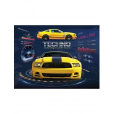 Настольное покрытие для лепки А3+,  ЖЁЛТЫЙ СПОРТКАР (НПД-5106) пластик НПД-5106