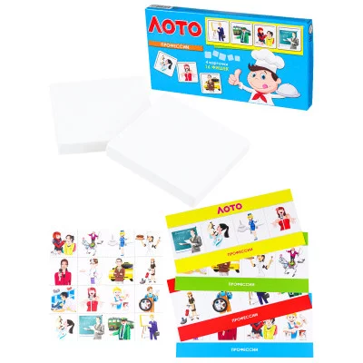 ЛОТО ПЛАСТИКОВОЕ 16 фишек. TM Profit. ПРОФЕССИИ (Арт. ИН-1986) стандарт 32