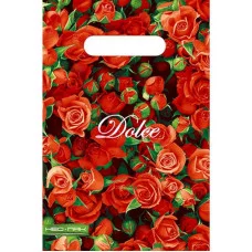 Пакет полиэтиленовый вырубной Мелкие красные розы 20х30 НФ-00000788