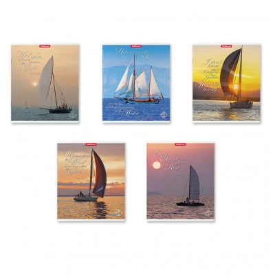 Тетрадь общая ученическая ErichKrause Sea Breeze, 48 листов, клетка, матовая ламинация 54261